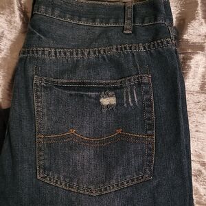 Men's Agile 36x32 Intentionally distressed Blue Denim Jeans